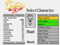 Select character